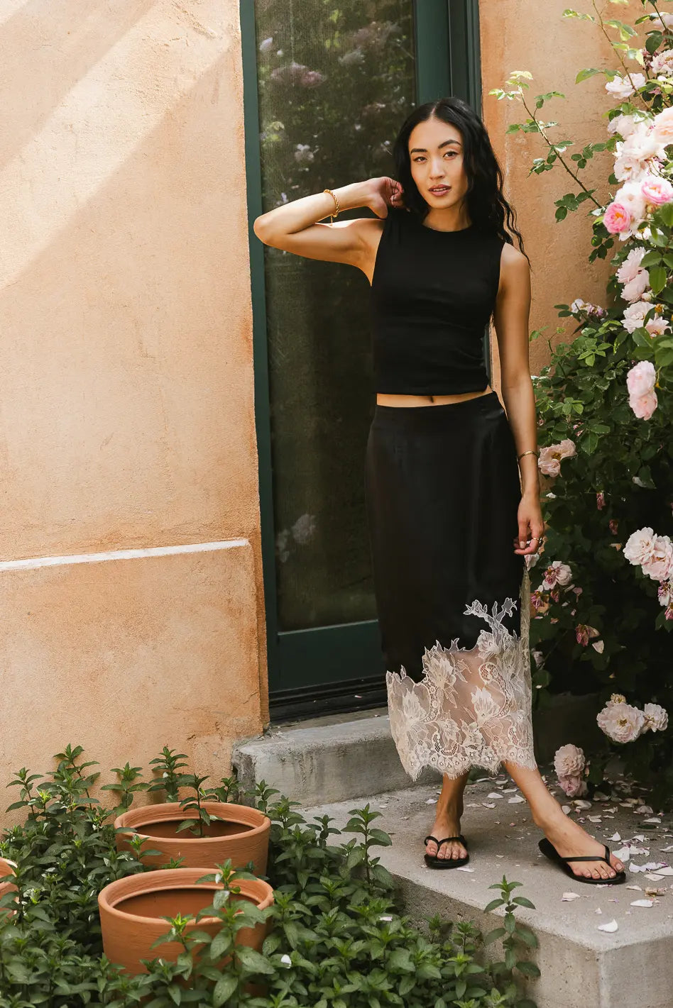 Frankie Asymmetrical Skirt in Black - FINAL SALE