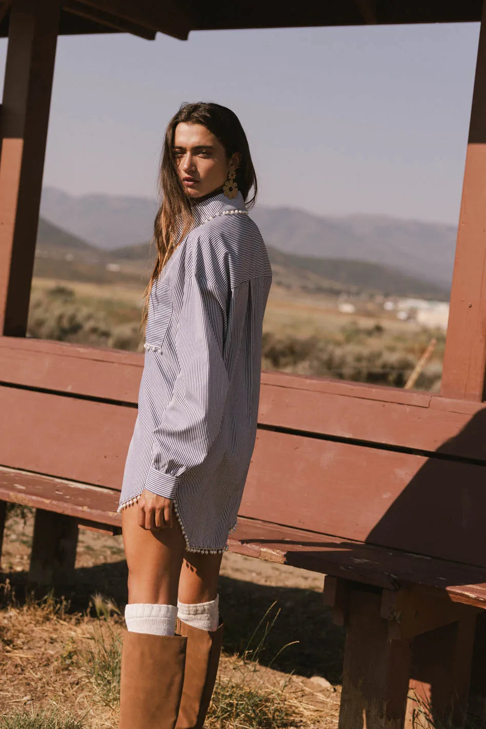 Allison Pearl Button Up - FINAL SALE