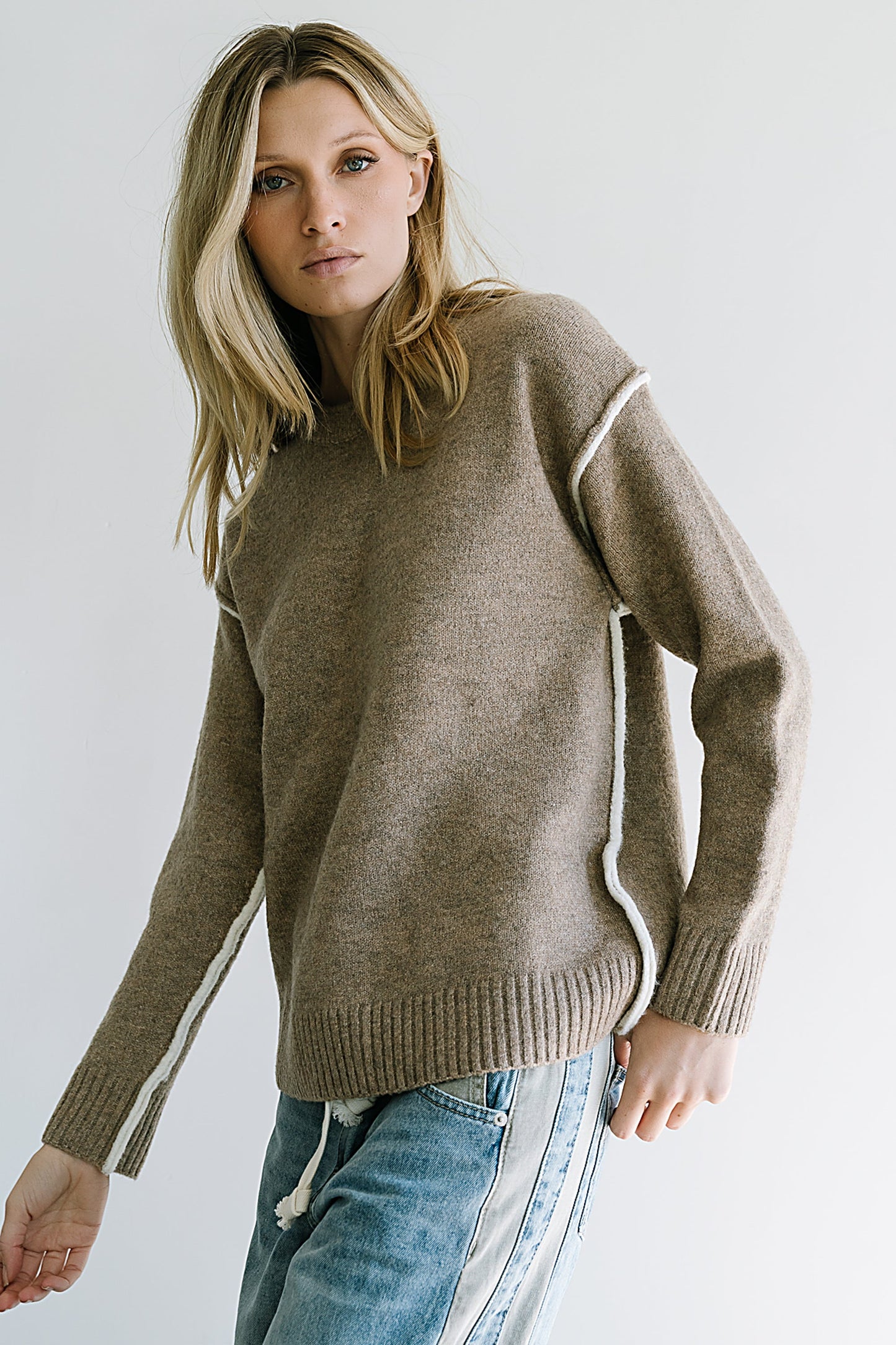 Brea Contrast Sweater - FINAL SALE