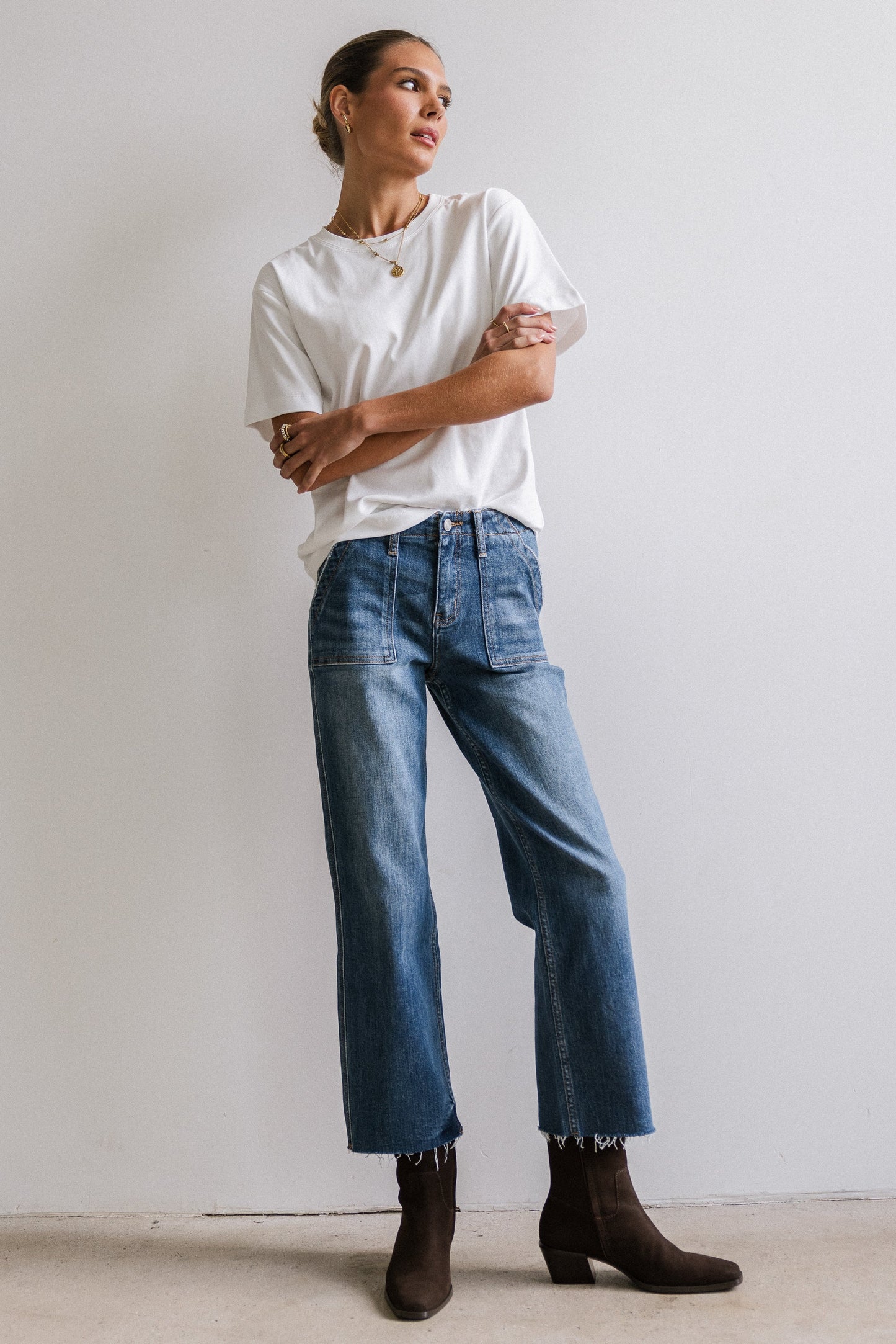 Eileen Cropped Straight Leg Jeans