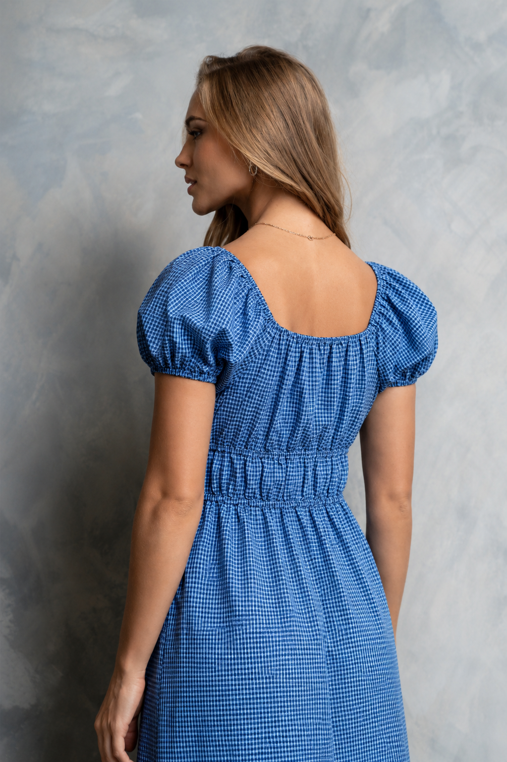 Gracie Plaid Midi Dress