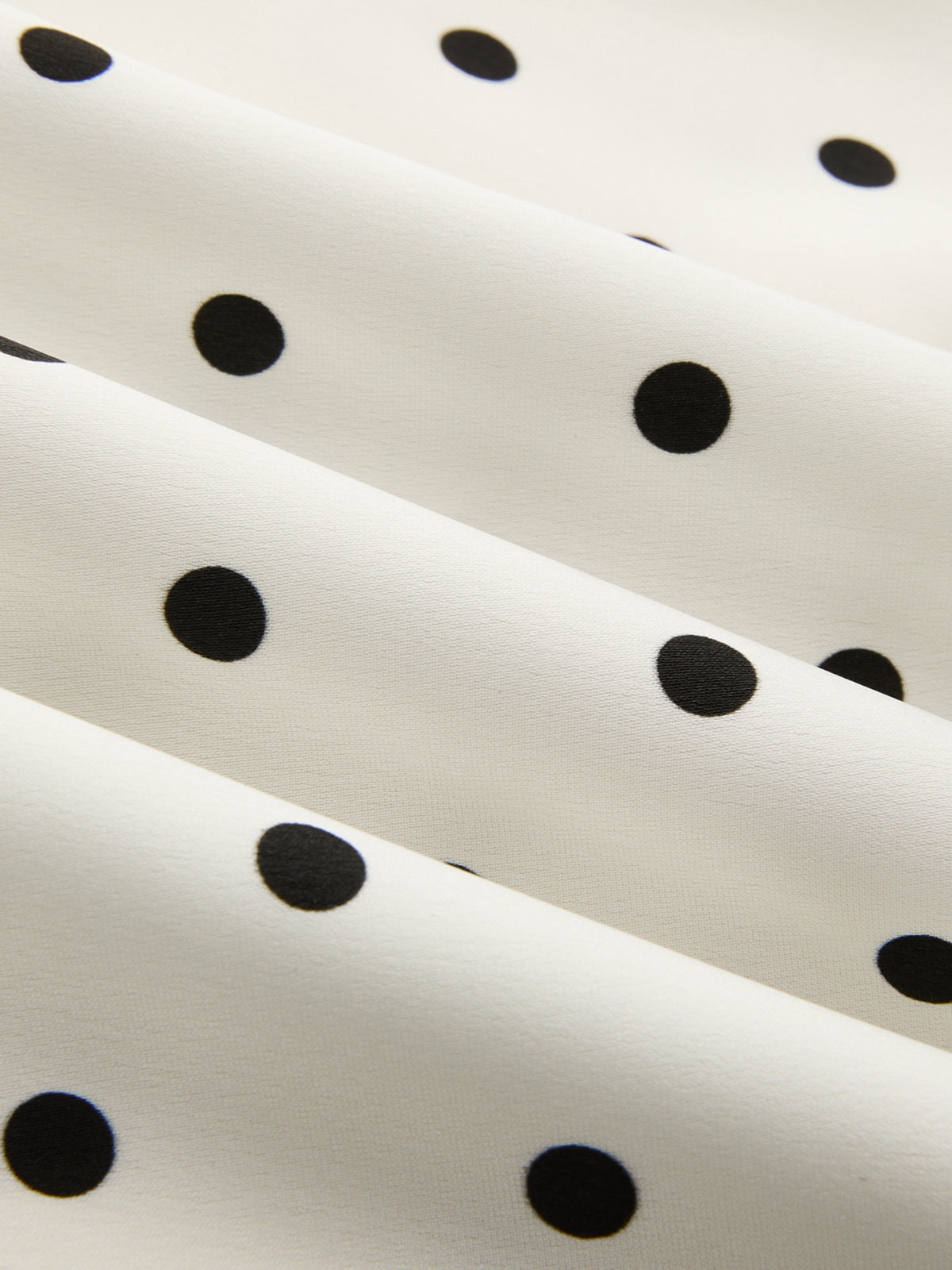 Polka Dot Lace Trim Asymmetric Midi Skirt