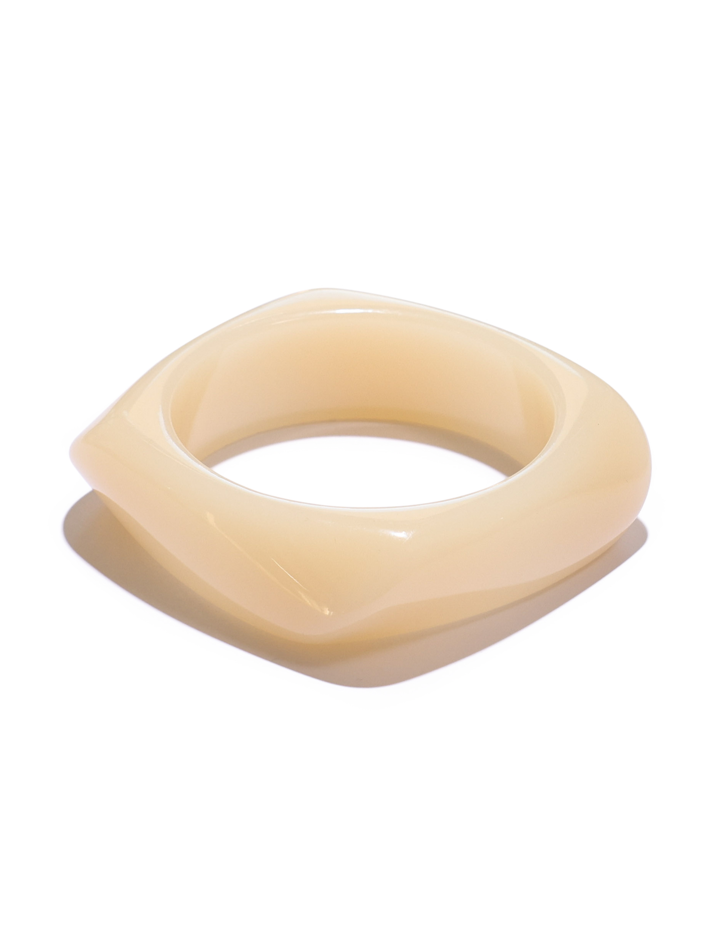 TIA CHUNKY 2PC RESIN BANGLE SET - CREAM AND BLUE RESIN