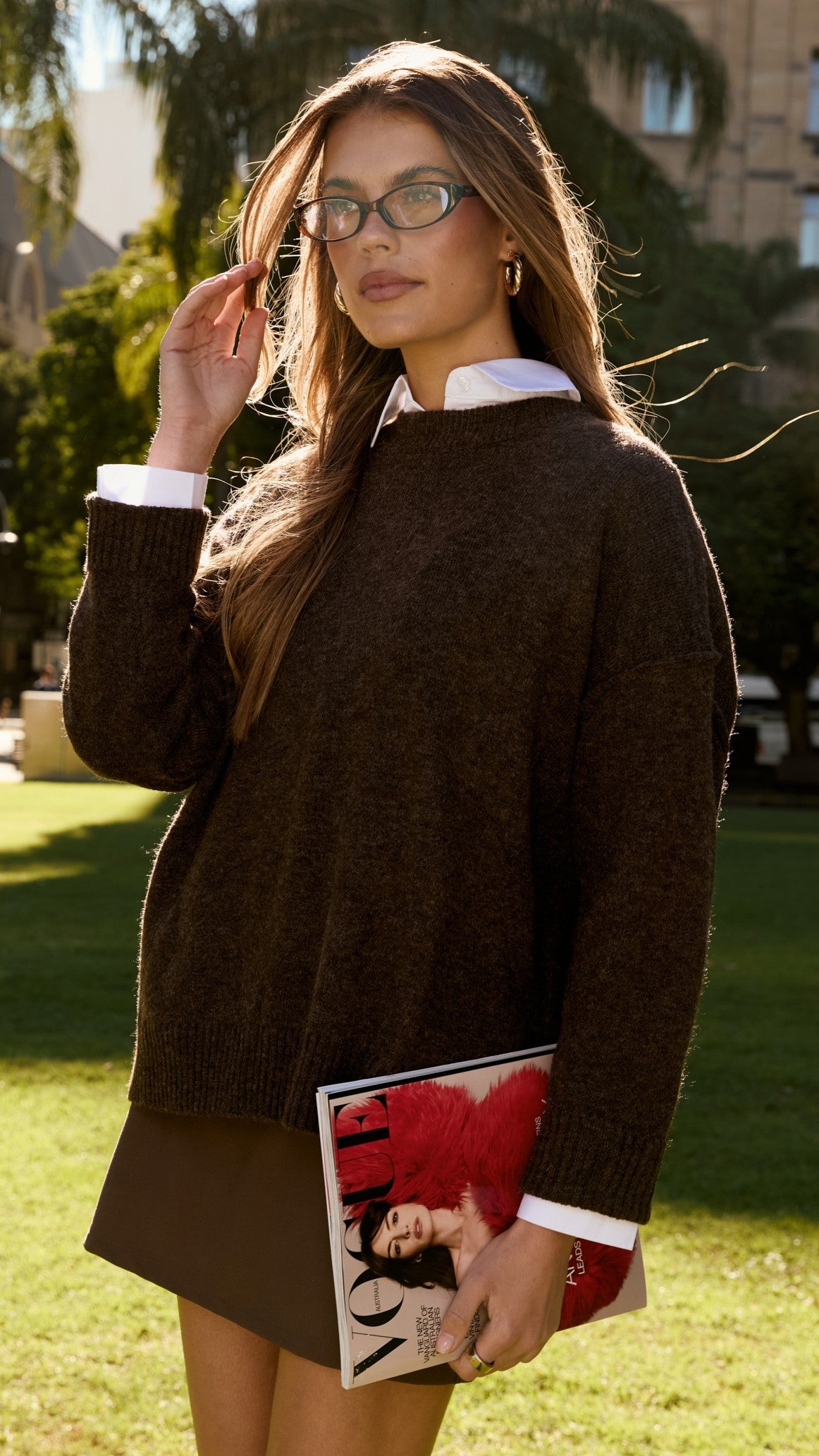 Haven Knit Sweater - Chocolate
