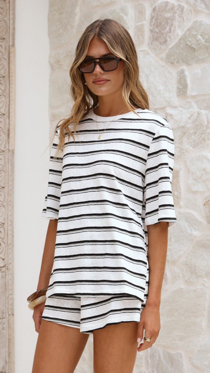 Scout Top - White Stripe