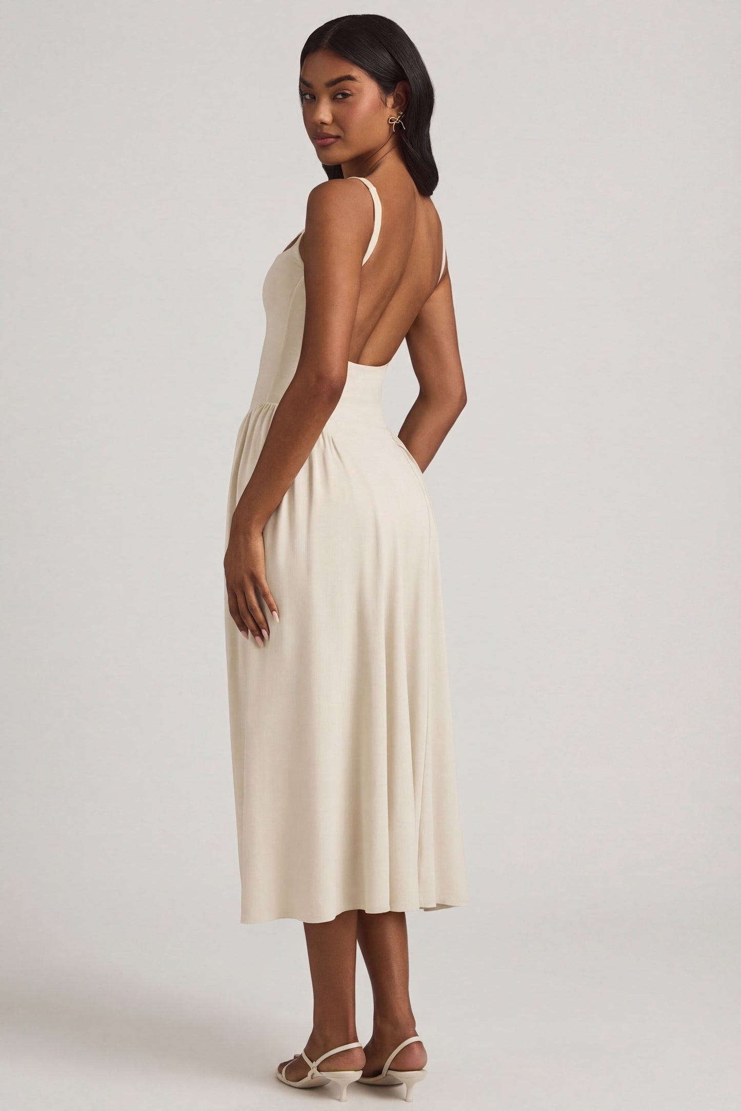 Modal A-Line Midaxi Dress in Ivory