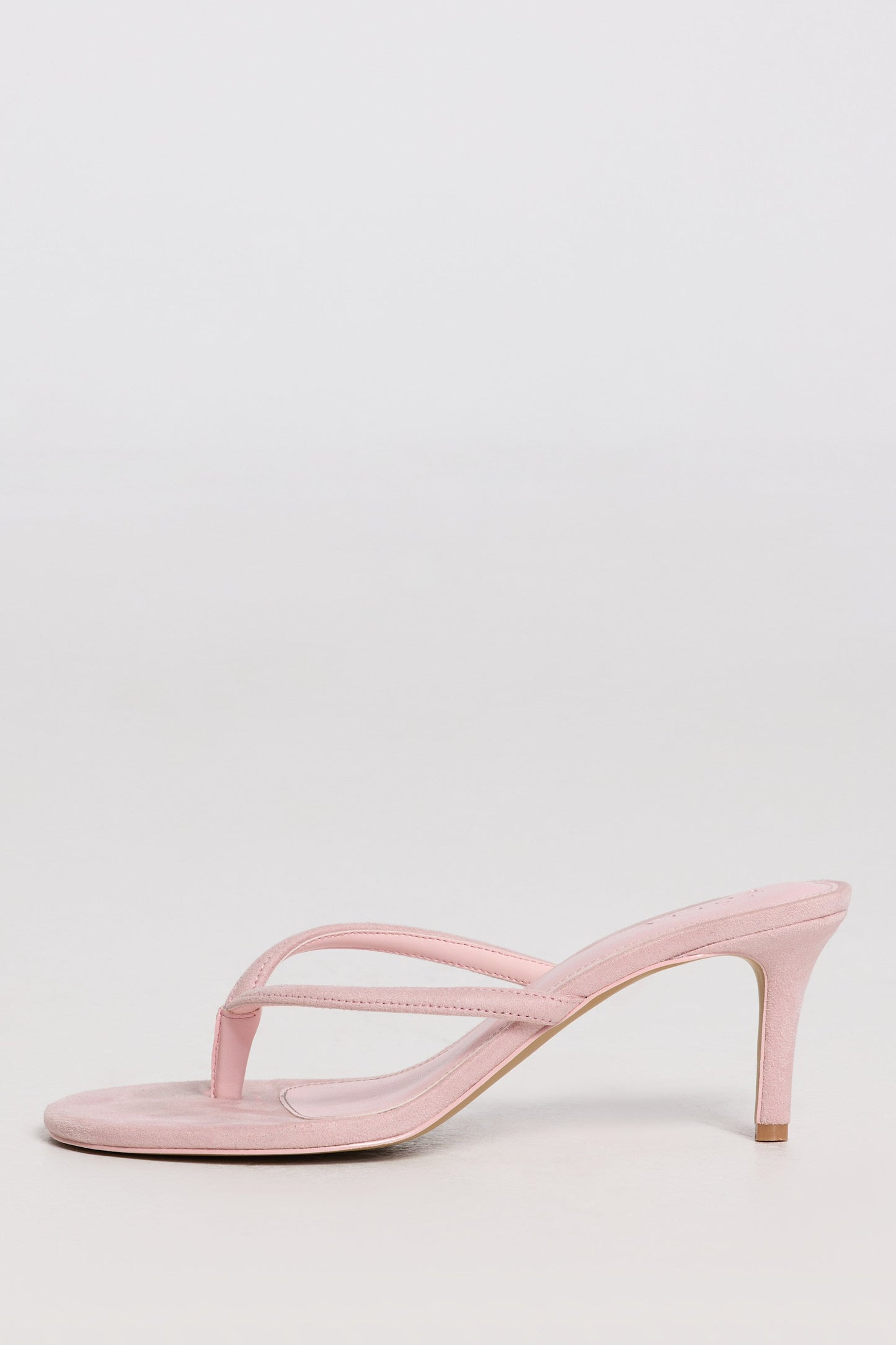 Heeled Thong Sandals in Pink
