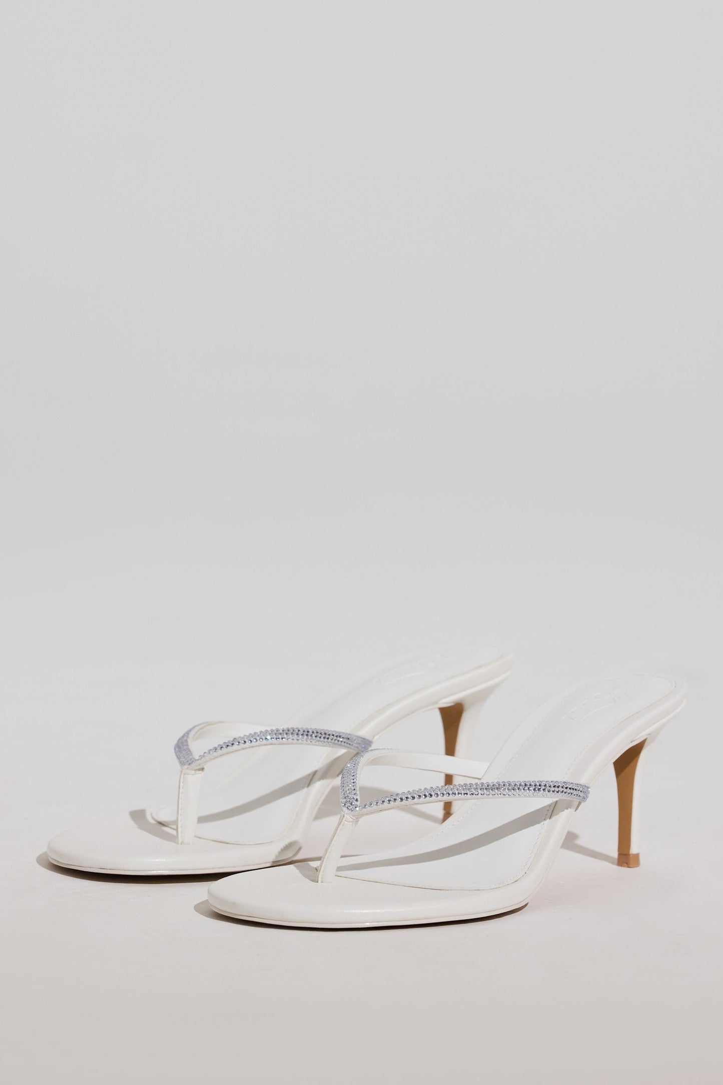 Heeled Sandal  in White