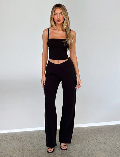 NAYSHA TOP - BLACK