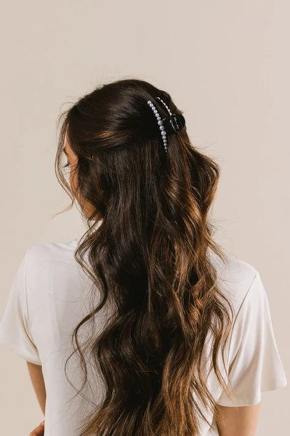 Black Pearl Claw Clip in Small - FINAL SALE