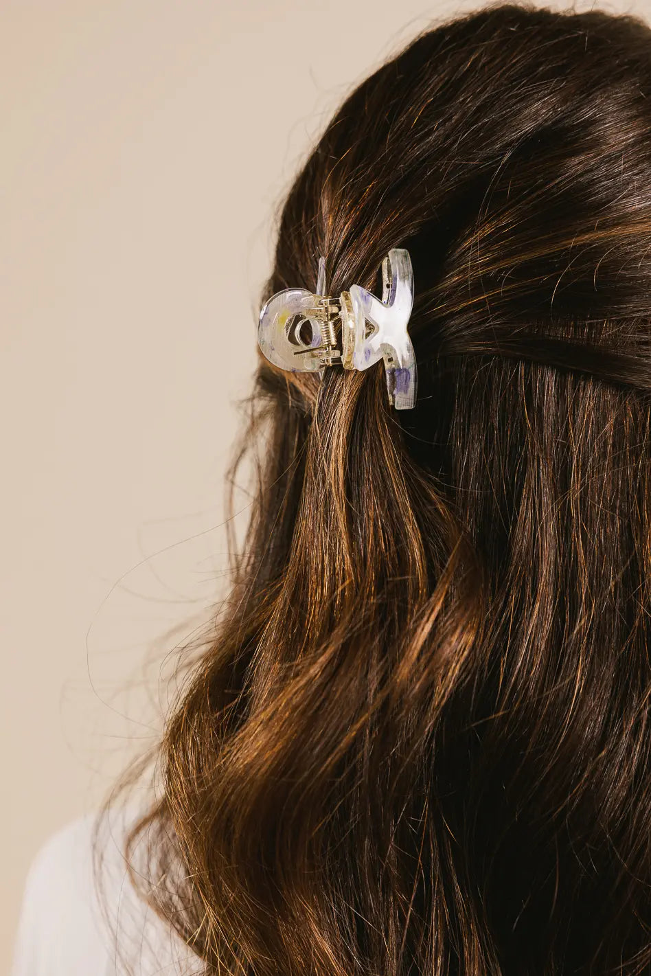 Floral Claw Clip in Lavender