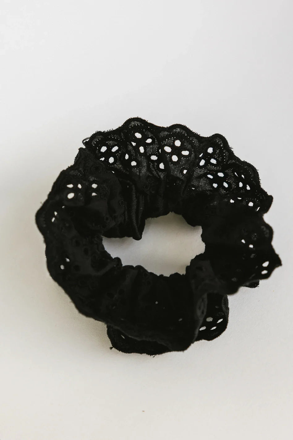 Floral Lace Scrunchie in Black - FINAL SALE