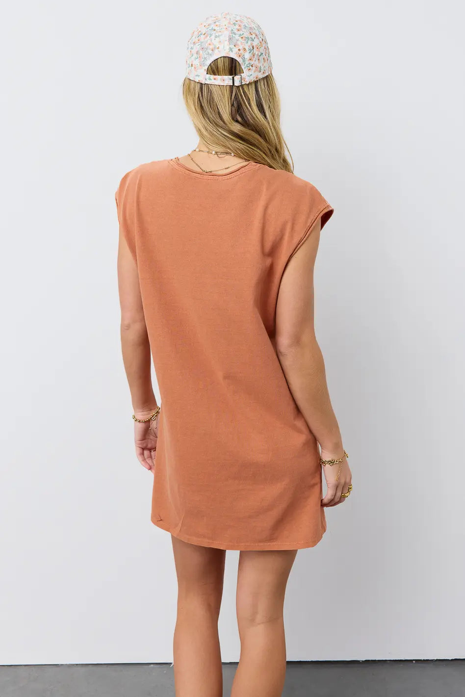 Elena T-Shirt Dress in Clay - FINAL SALE