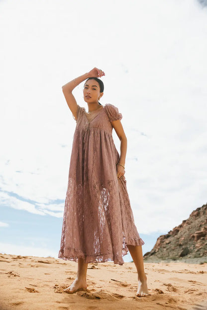 Bailey Lace Dress in Rose - FINAL SALE