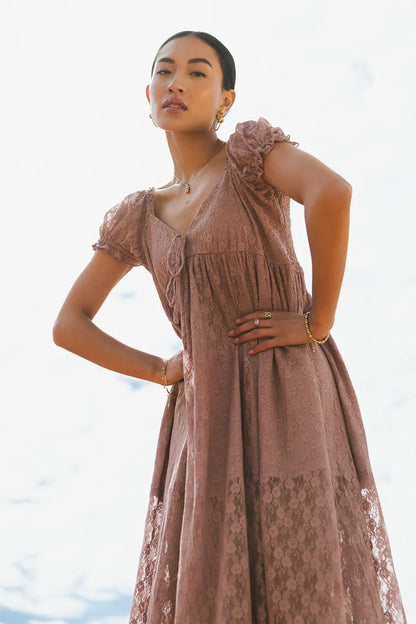 Bailey Lace Dress in Rose - FINAL SALE
