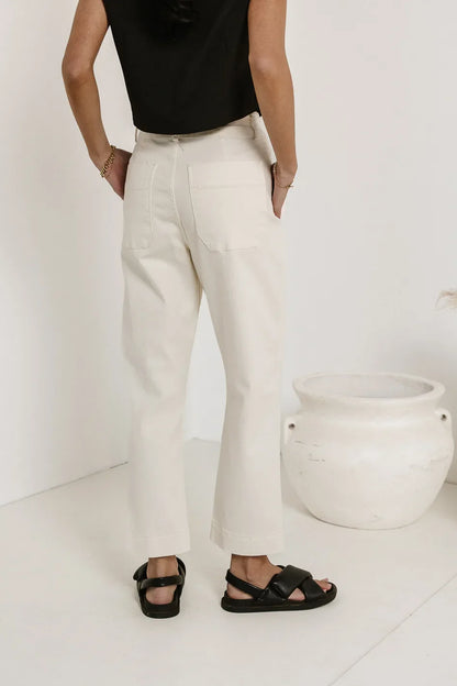 Bella Straight Leg Jeans in Cream - FINAL SALE