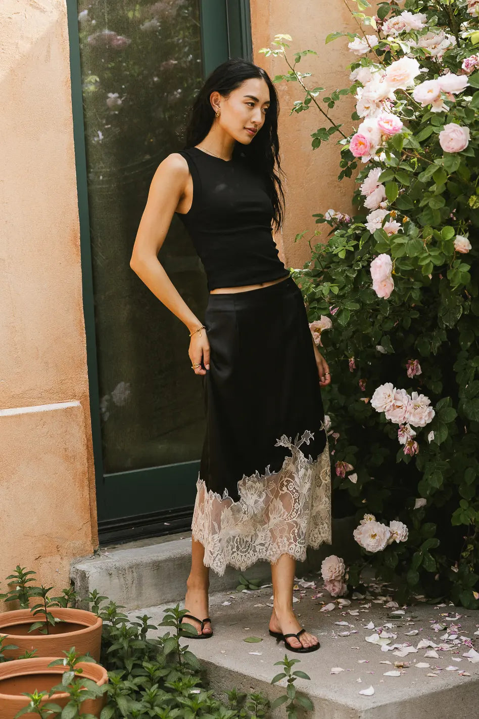 Frankie Asymmetrical Skirt in Black - FINAL SALE