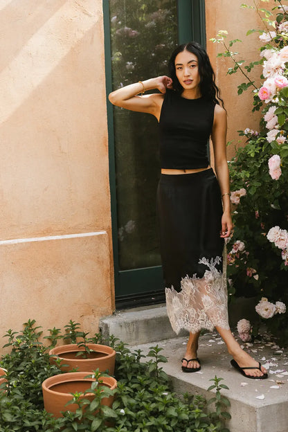Frankie Asymmetrical Skirt in Black - FINAL SALE