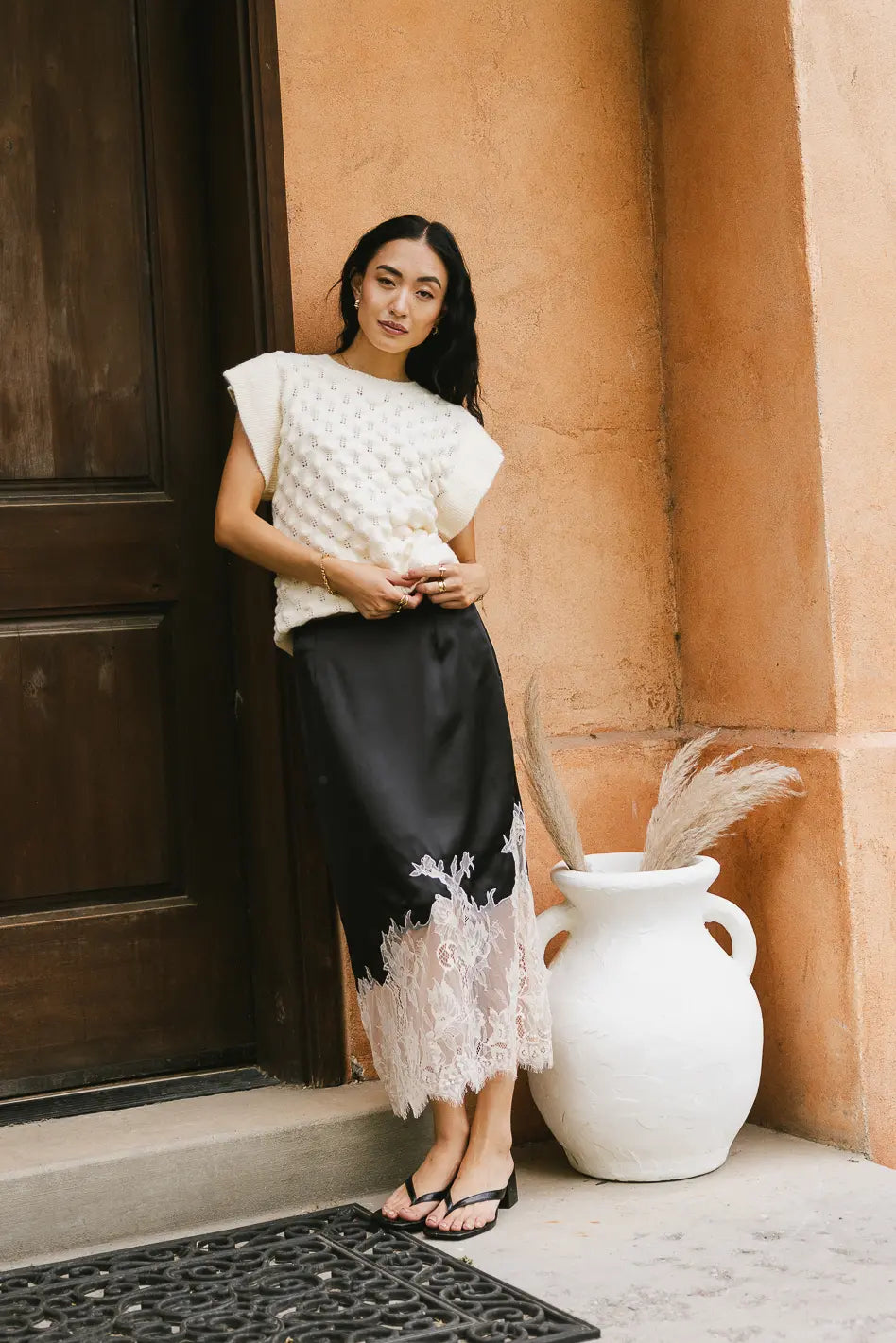 Frankie Asymmetrical Skirt in Black - FINAL SALE