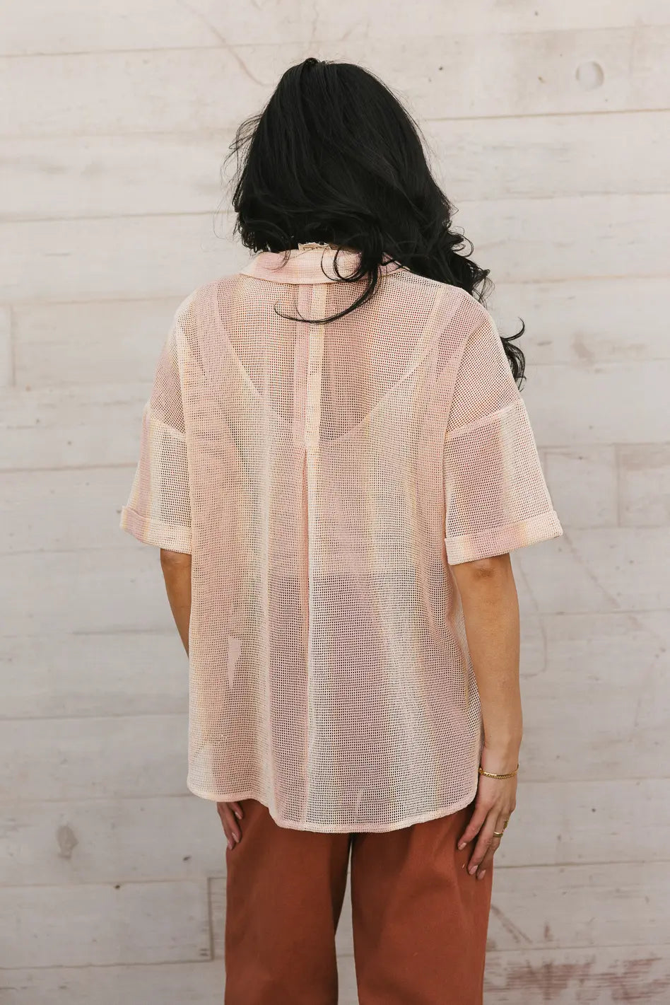 Astrid Mesh Button Up - FINAL SALE