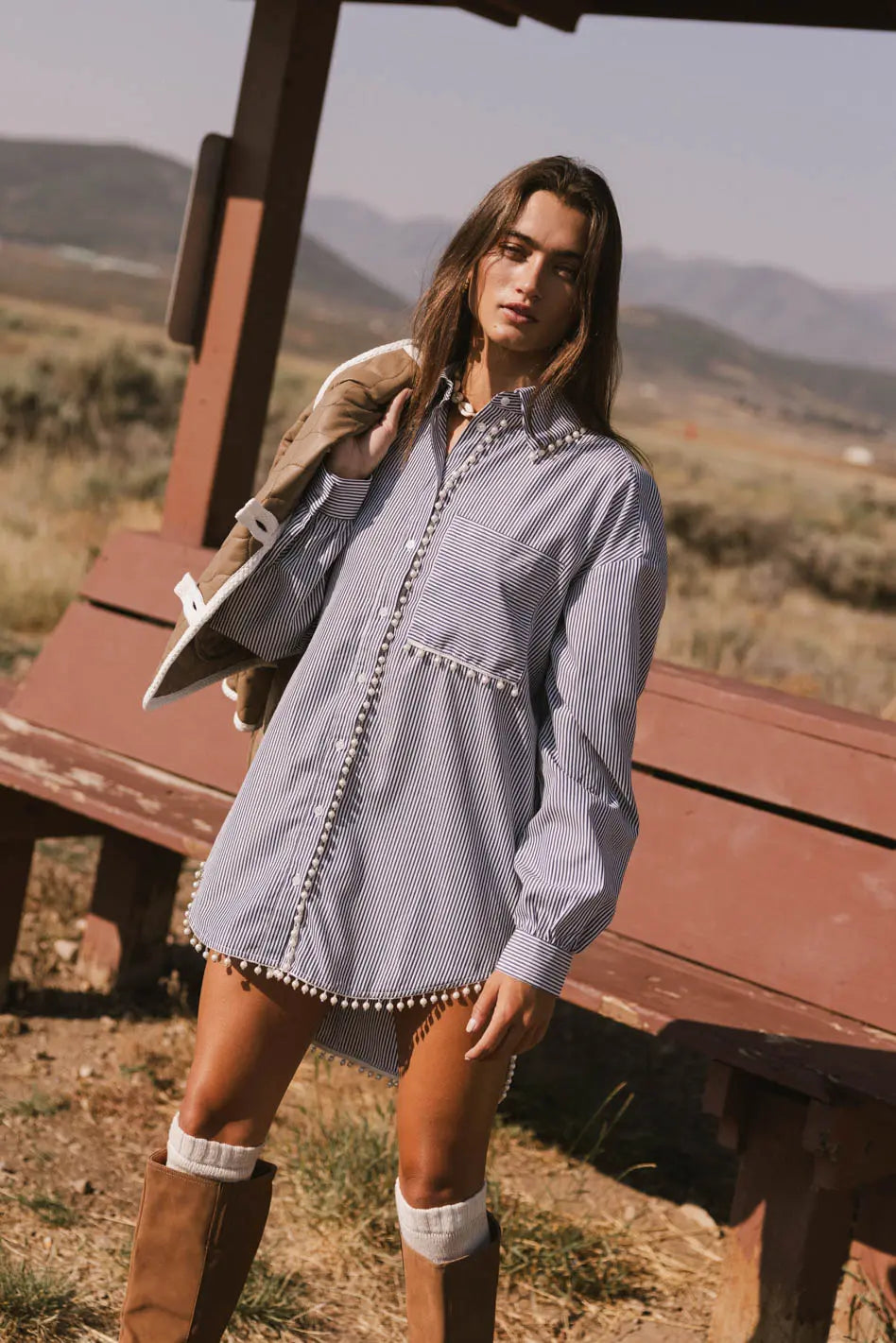Allison Pearl Button Up - FINAL SALE