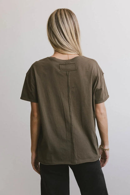 Gunner Basic Tee in Dark Olive - FINAL SALE
