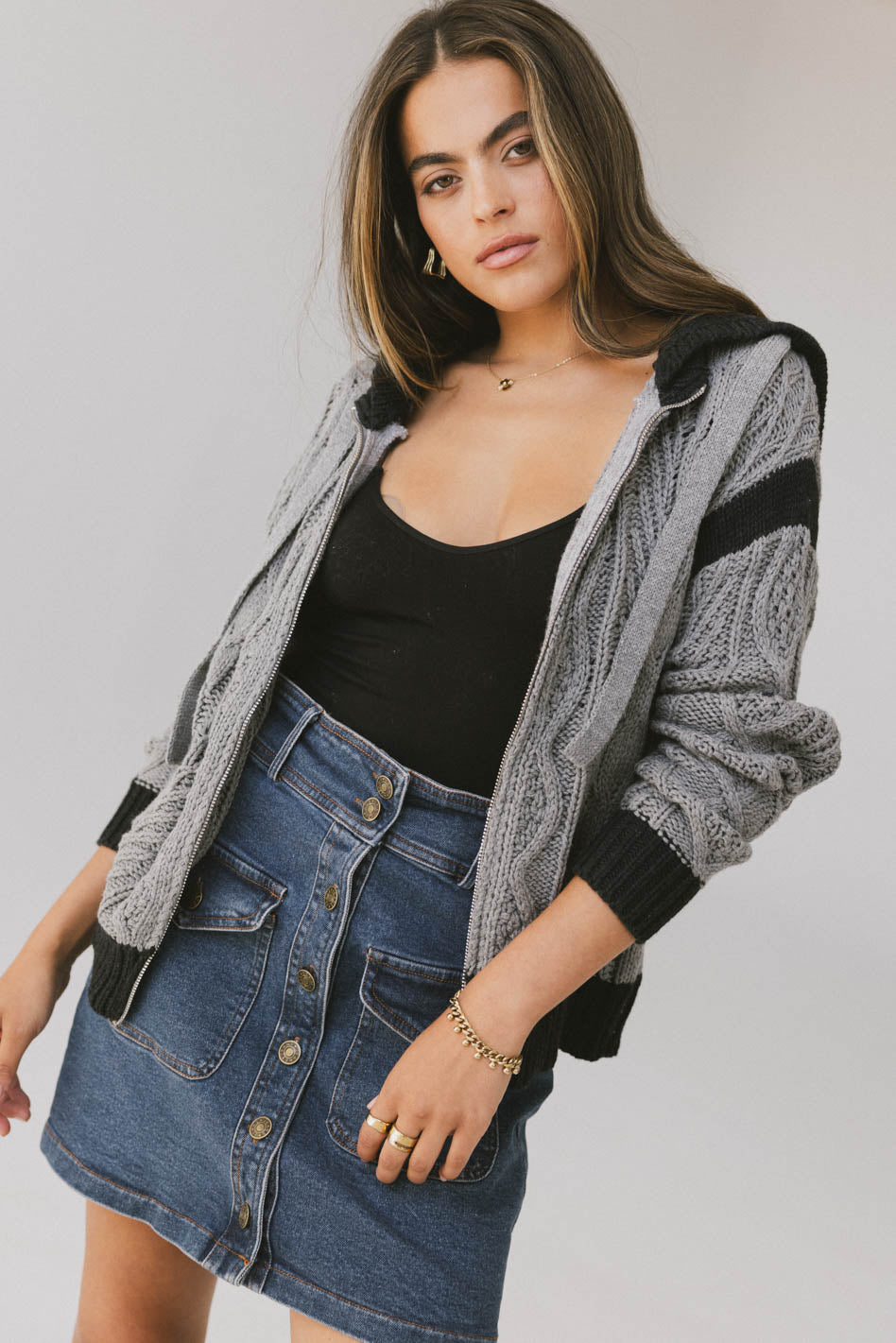 Giselle Zip Up Sweater - FINAL SALE