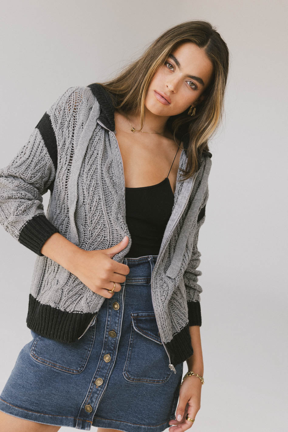 Giselle Zip Up Sweater - FINAL SALE