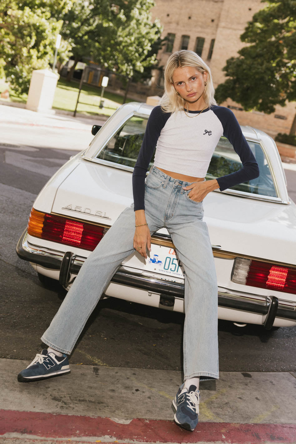 Becca Raglan Tee in Navy - FINAL SALE