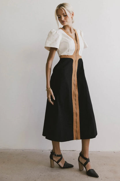 Edith Colorblock Zip Up Dress - FINAL SALE