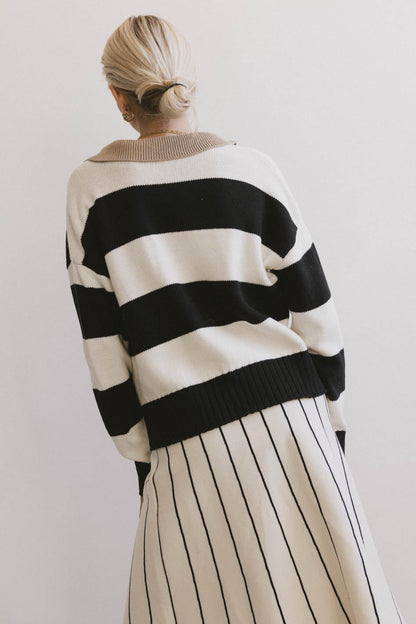 Akari Striped Sweater in Ivory - FINAL SALE