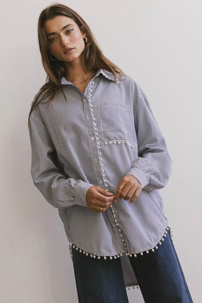 Allison Pearl Button Up - FINAL SALE