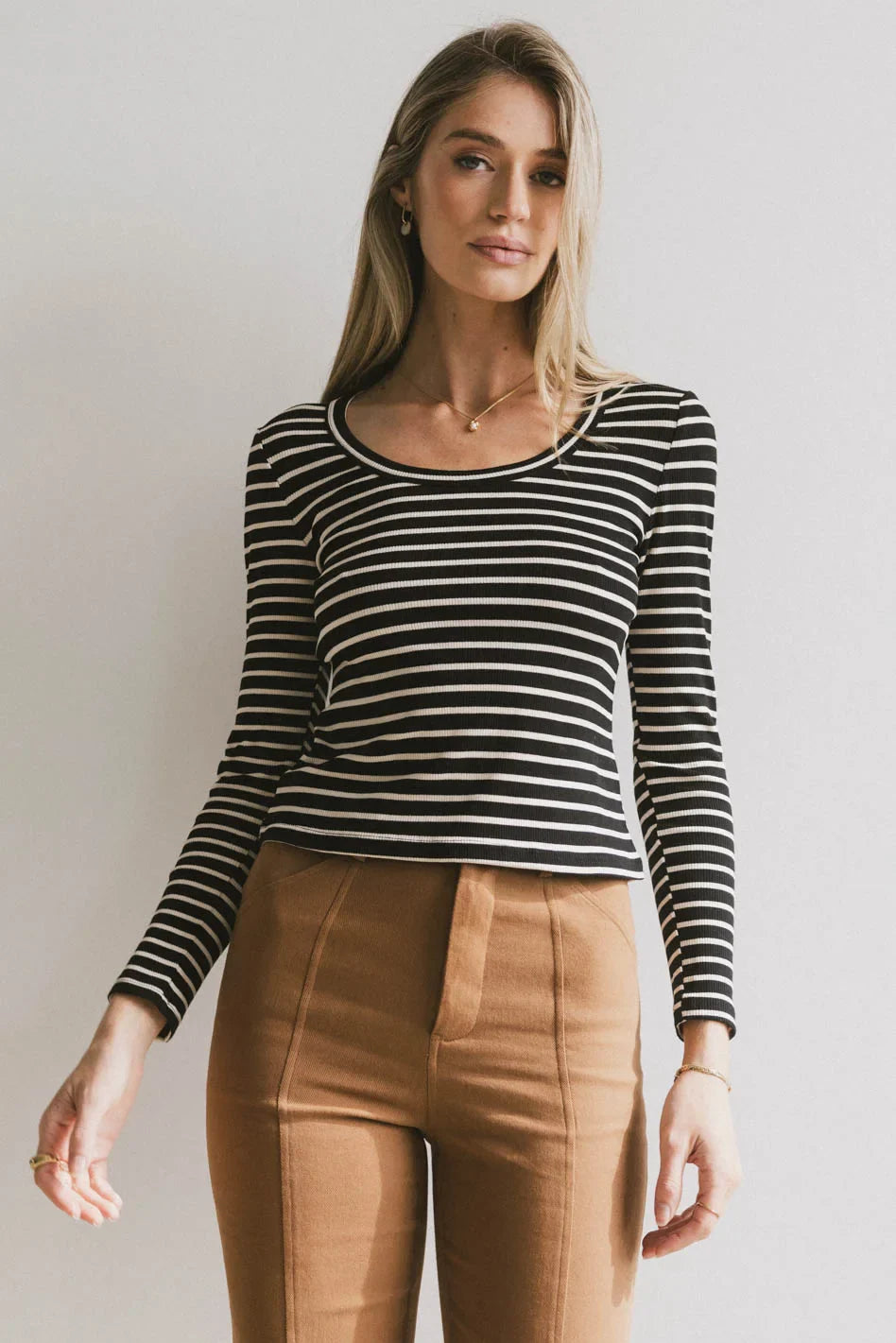 Bodie Ribbed Top in Black - FINAL SALE