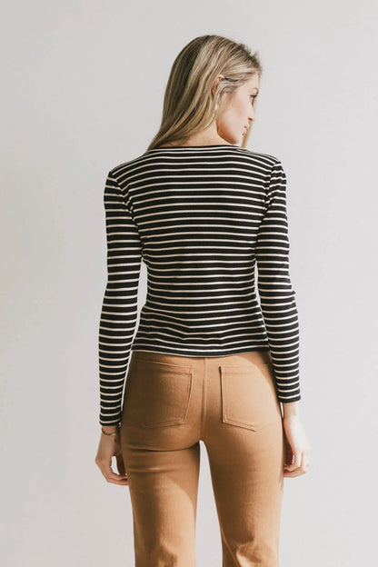 Bodie Ribbed Top in Black - FINAL SALE