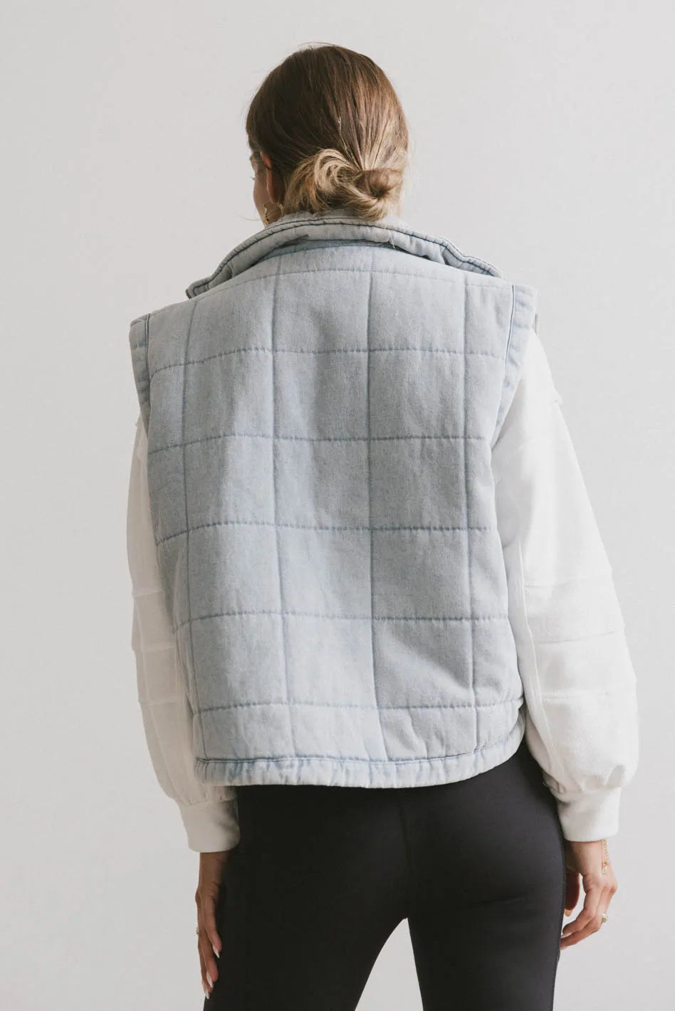 Audren Quilted Denim Vest - FINAL SALE