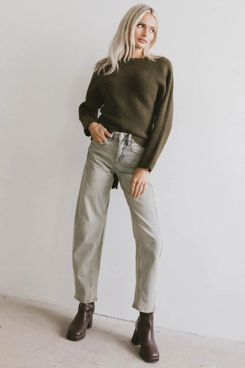 Frenchie Barrel Jean - FINAL SALE