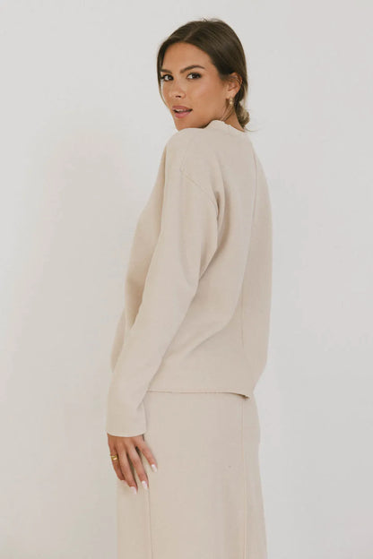 Harden Sweater Top in Taupe - FINAL SALE
