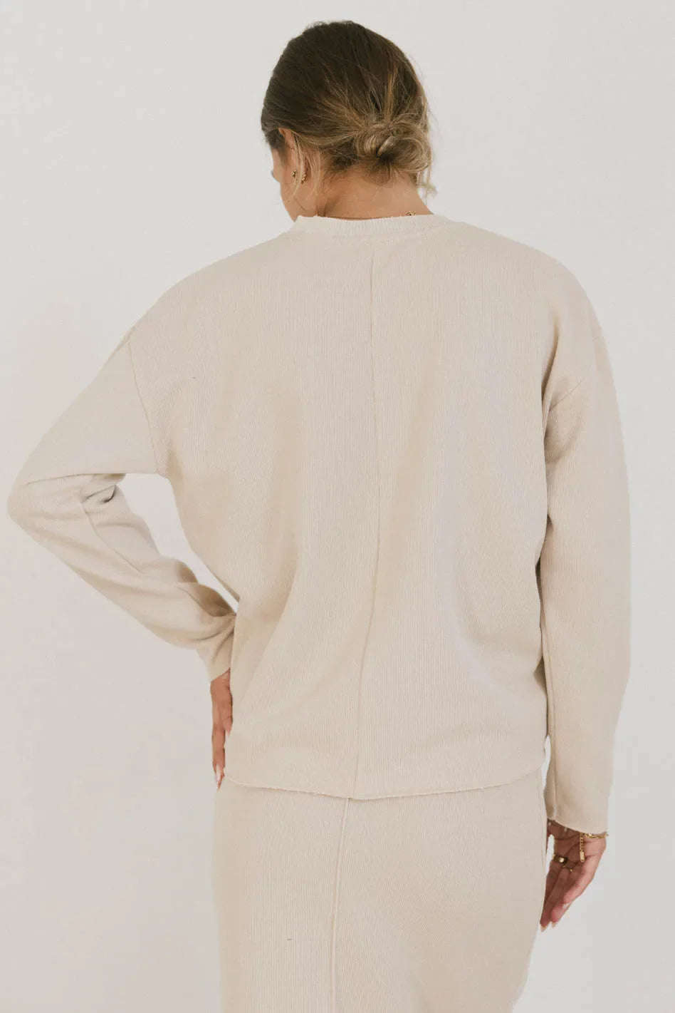 Harden Sweater Top in Taupe - FINAL SALE