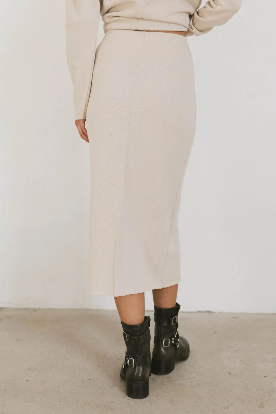 Harden Midi Skirt in Taupe - FINAL SALE