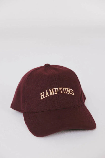 Hamptons Baseball Cap in Burgundy - FINAL SALE