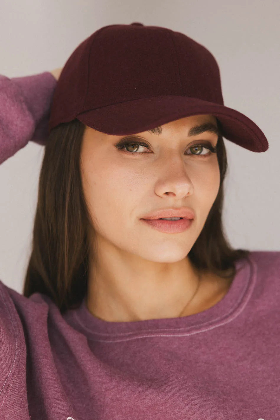 Basic Baseball Cap in Burgundy - FINAL SALE