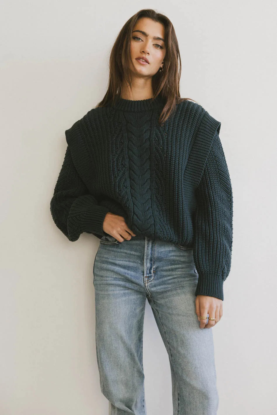 Dream Knit Sweater in Dark Teal - FINAL SALE