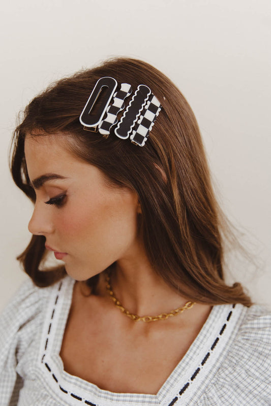 Abstract 4-Pack Hair Clip
