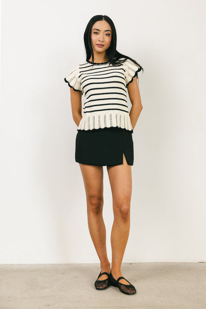 Georgie Striped Sweater in Black - FINAL SALE