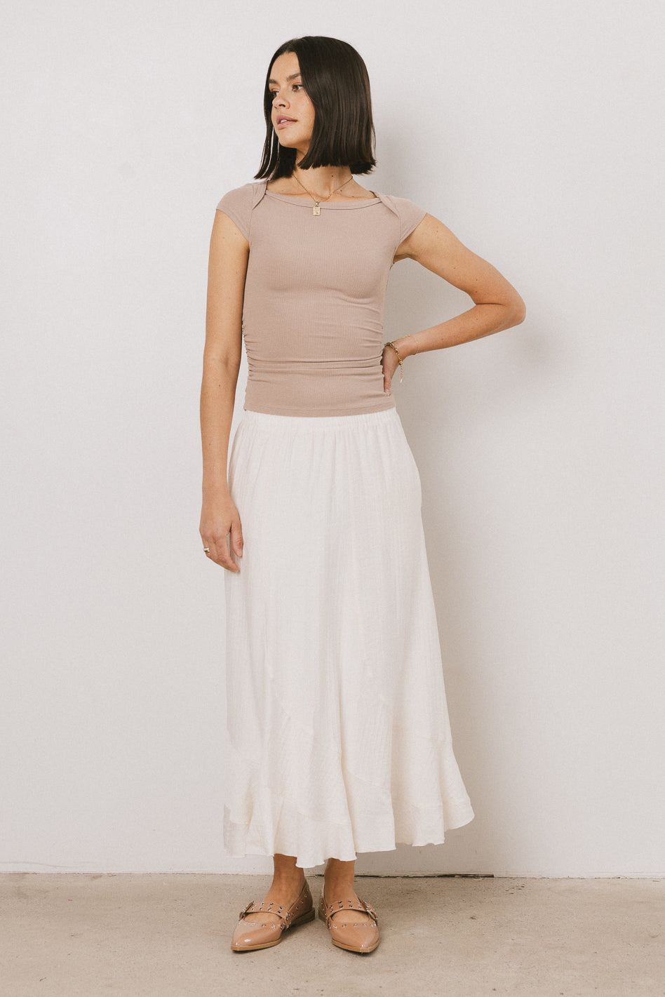 Amara Maxi Skirt in Ivory - FINAL SALE