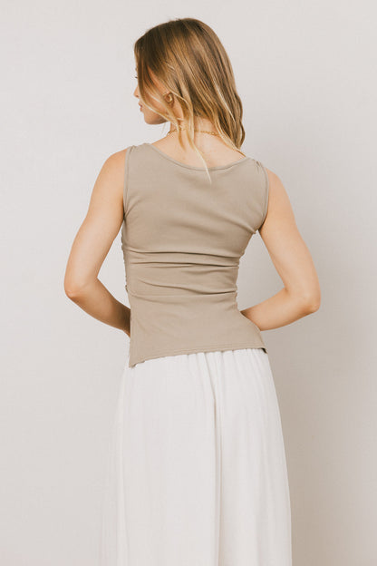 Collins Ribbed Top in Taupe - FINAL SALE