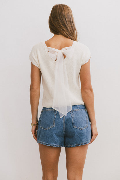 Amy Knit Top in Cream - FINAL SALE