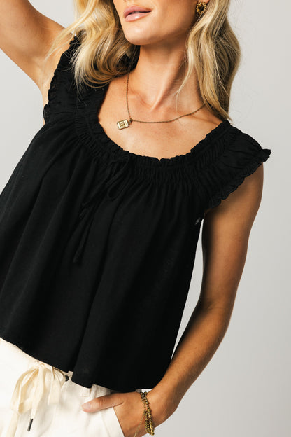 Casey Relaxed Top in Black - FINAL SALE