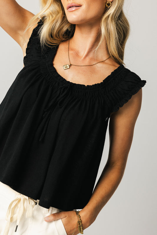 Casey Relaxed Top in Black - FINAL SALE
