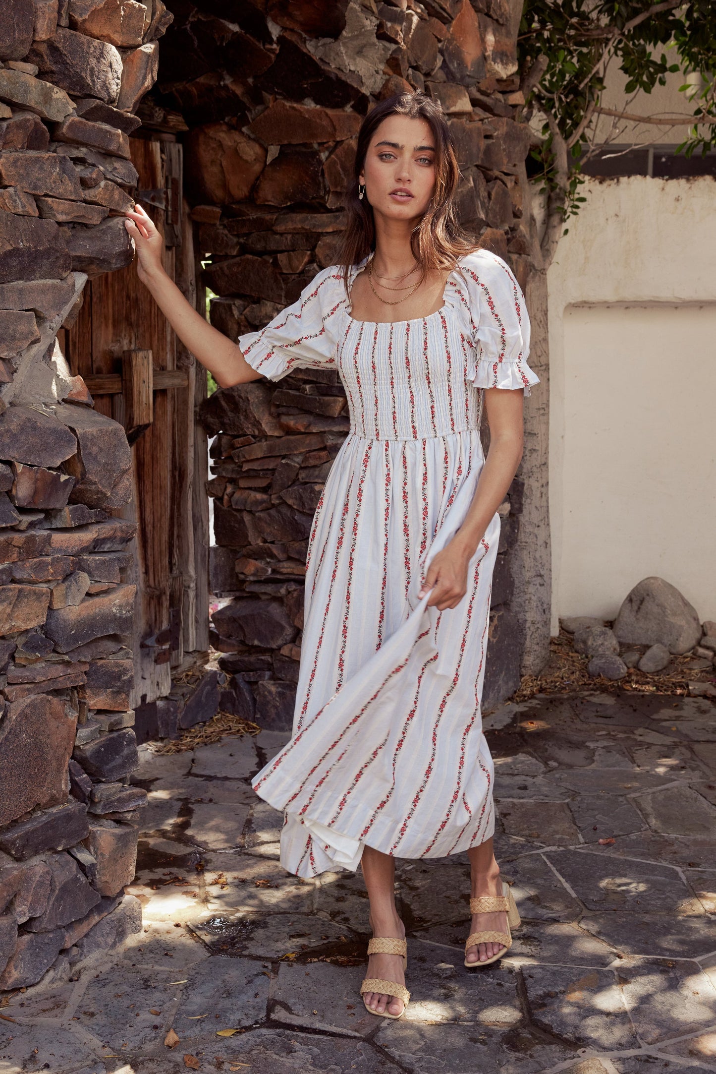 Effie Embroidered Midi Dress - FINAL SALE